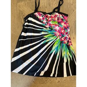 Maxine of Hollywood Women's Plus-Size 22w The Groove Bandeau Sarong Swimsuit